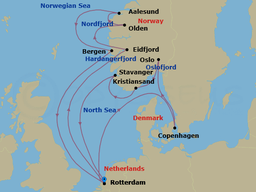 Itinerary map