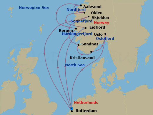 Itinerary map