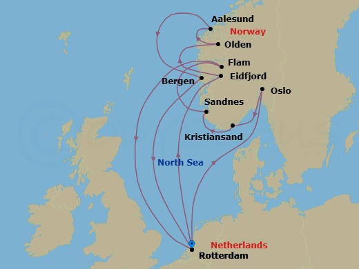 Itinerary map