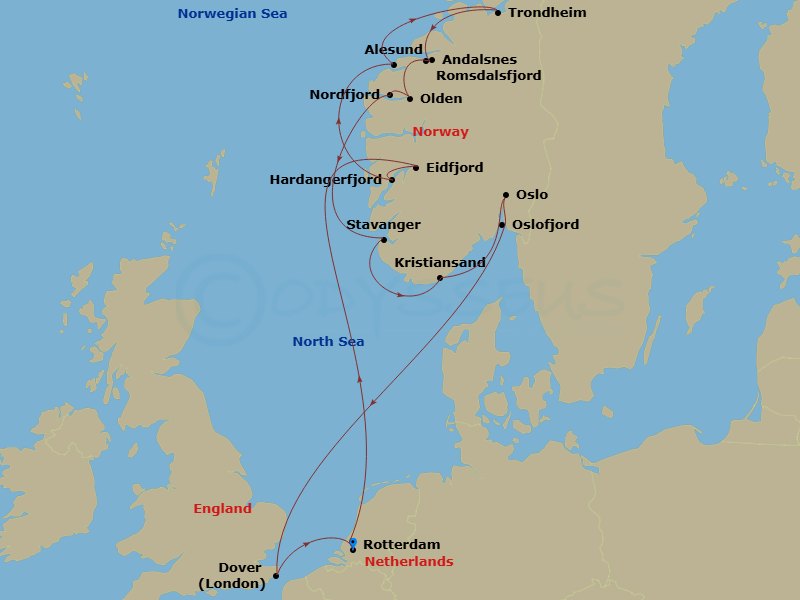 Itinerary map