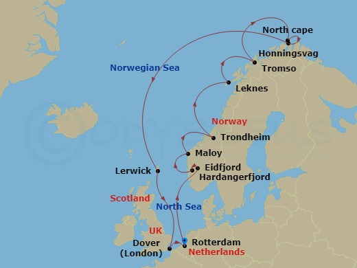 Itinerary map
