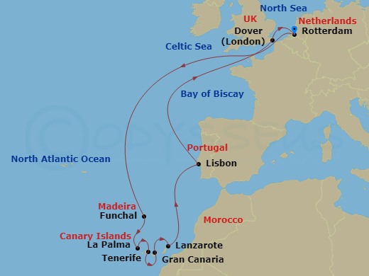 Itinerary map