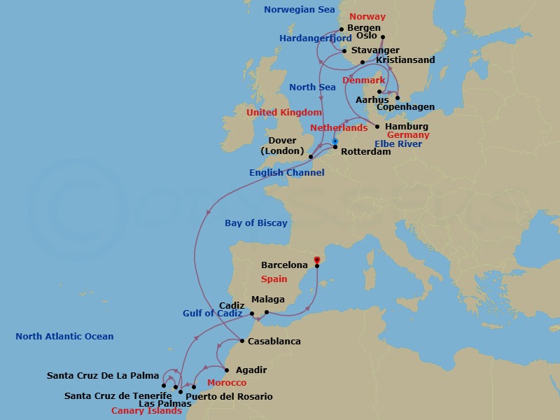 Itinerary map