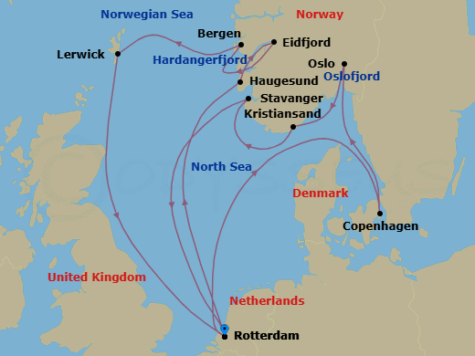 Itinerary map