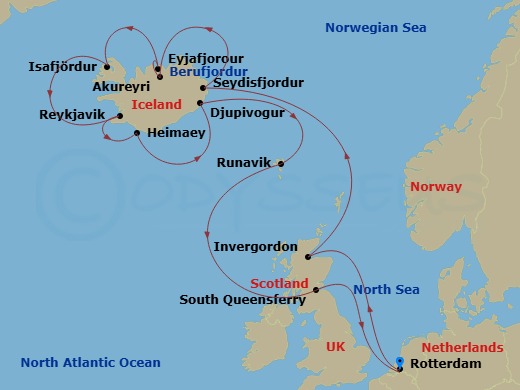 Itinerary map