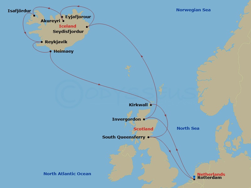 Itinerary map