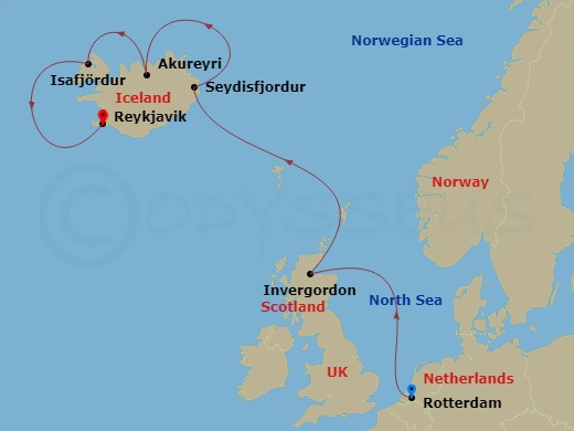 Itinerary map