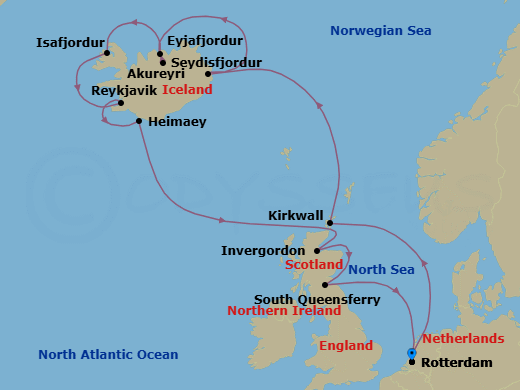Itinerary map