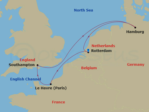 Itinerary map