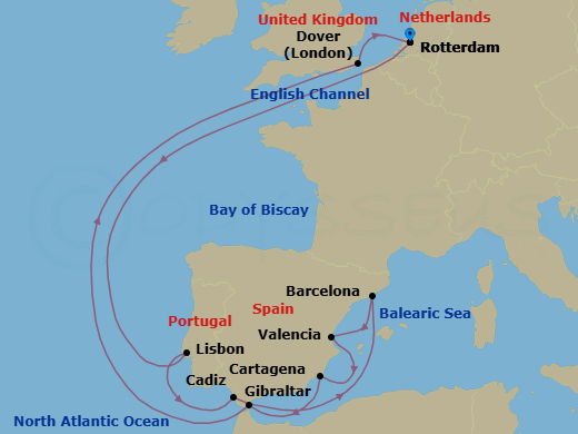 Itinerary map
