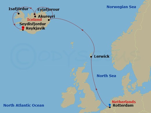 Itinerary map