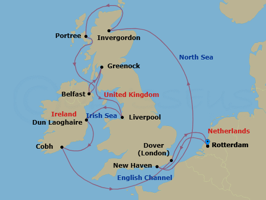 Itinerary map
