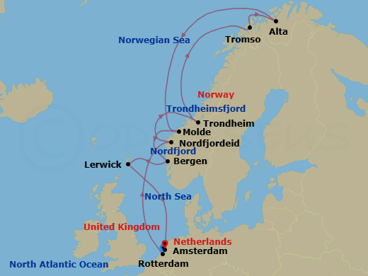 Itinerary map