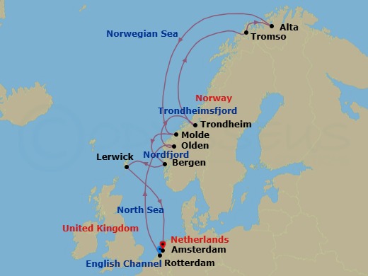 Itinerary map