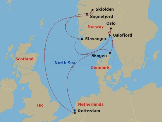 Itinerary map