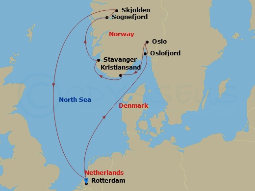 Itinerary map