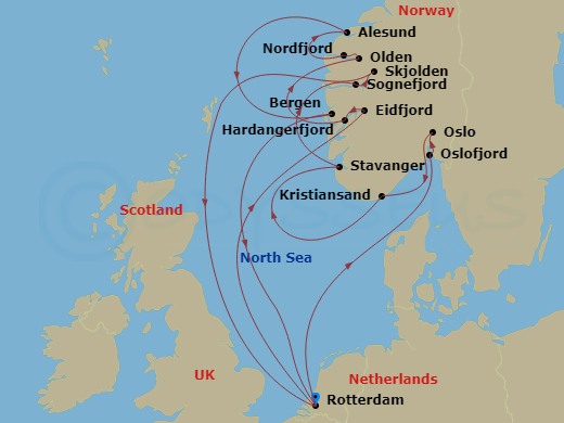 Itinerary map