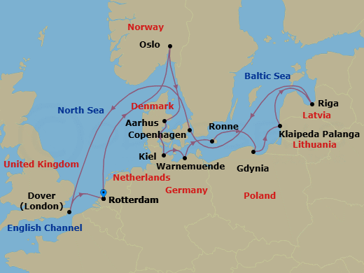Itinerary map