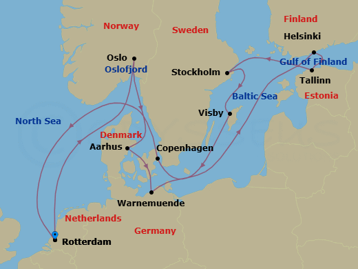 Itinerary map