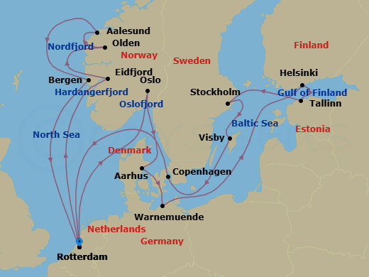 Itinerary map