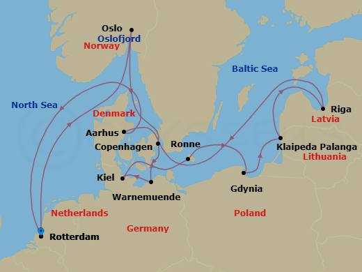 Itinerary map