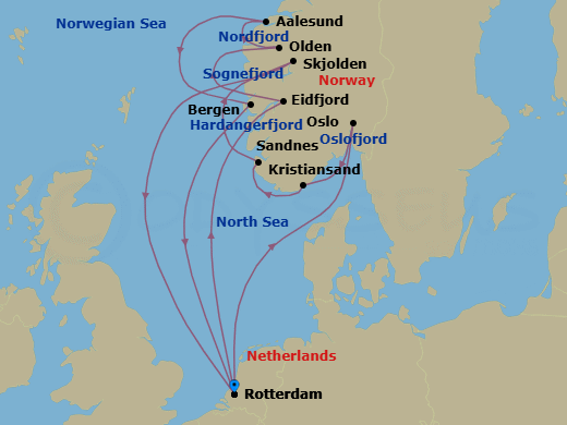 Itinerary map