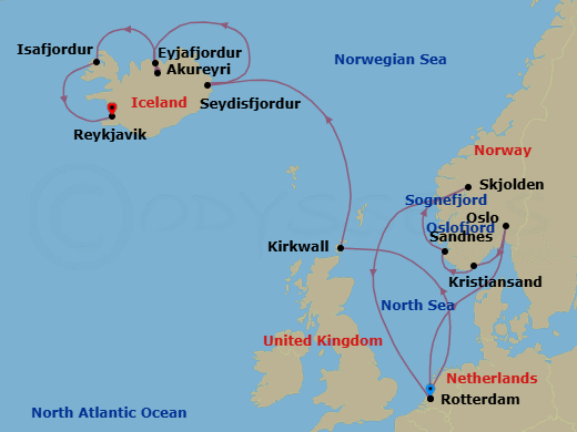 Itinerary map