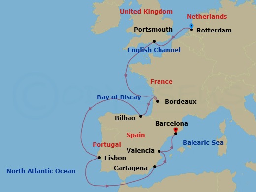 Itinerary map