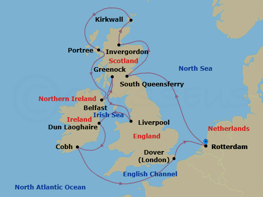 Itinerary map