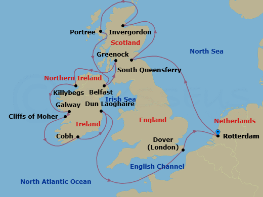 Itinerary map