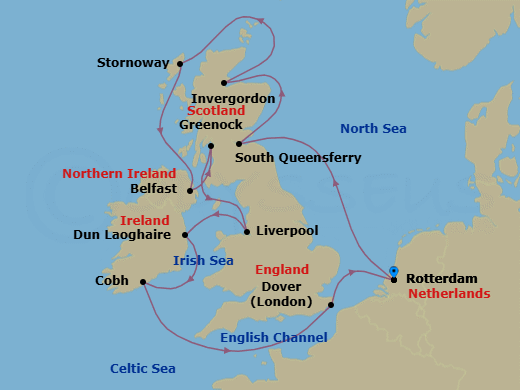 Itinerary map