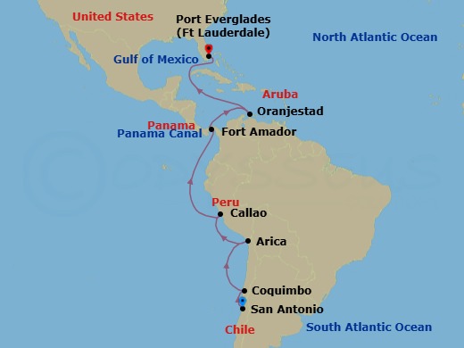 Itinerary map