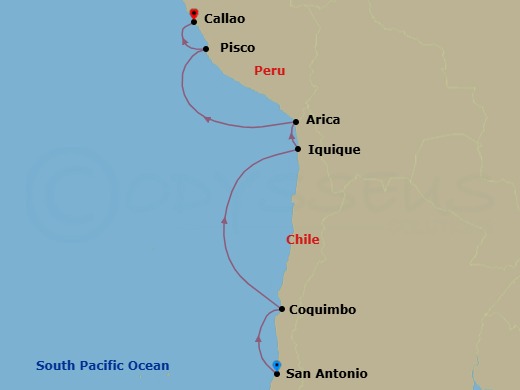 Itinerary map