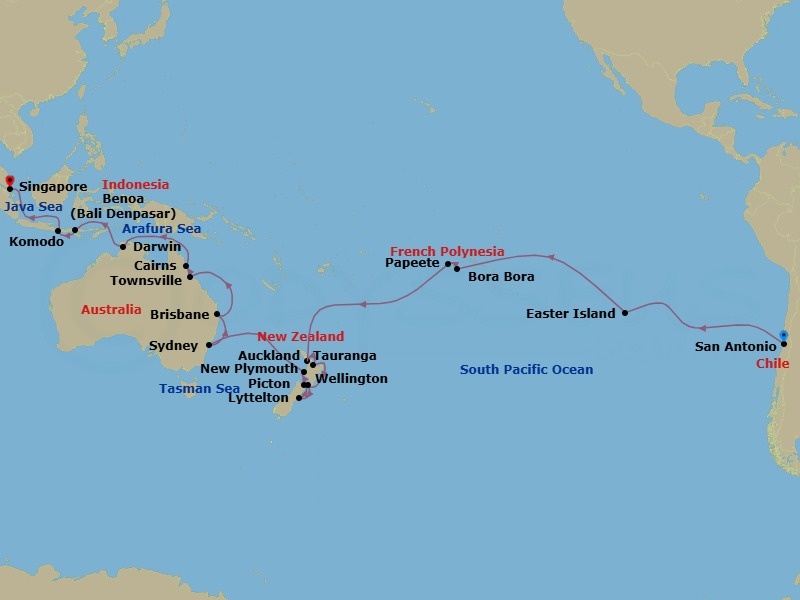 Itinerary map