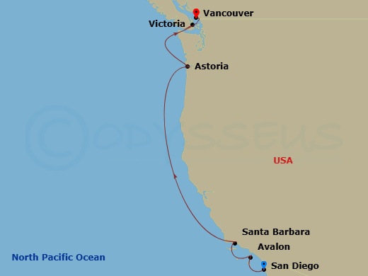 Itinerary map