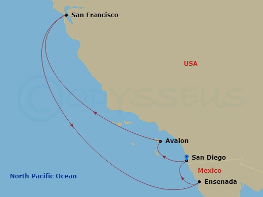 Itinerary map