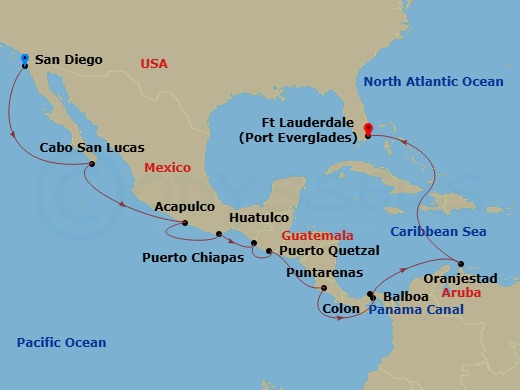 Itinerary map