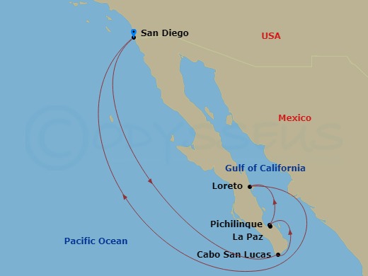 Itinerary map