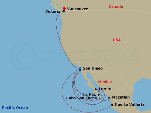 Itinerary map