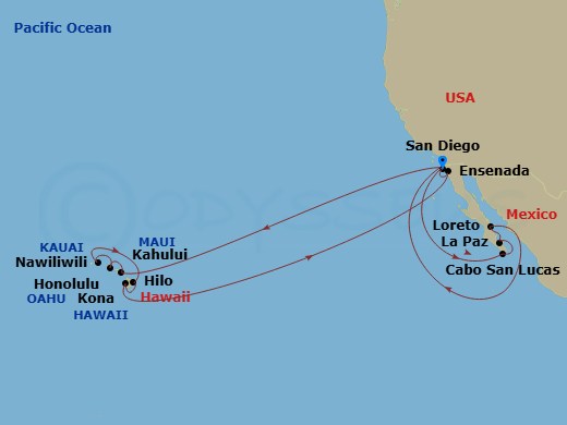 Itinerary map