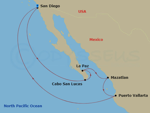 Itinerary map
