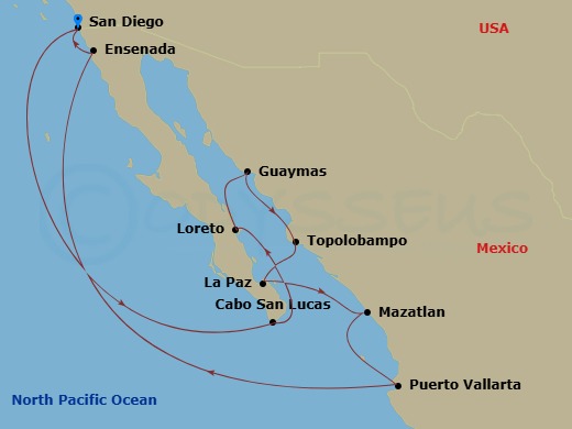 Itinerary map
