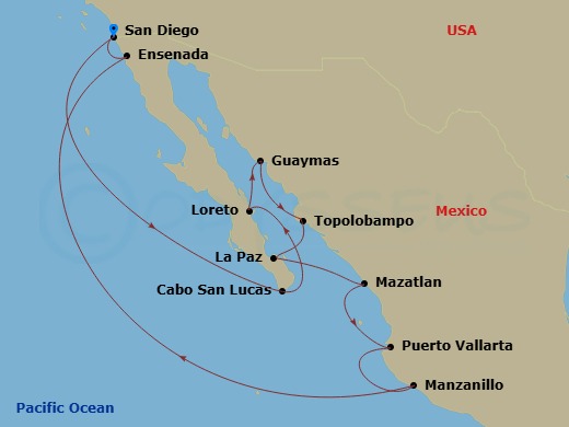 Itinerary map