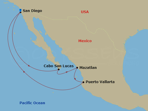 Itinerary map