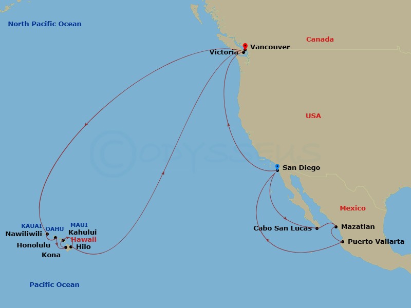 Itinerary map