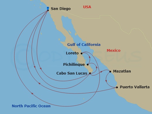 Itinerary map