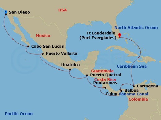 Itinerary map
