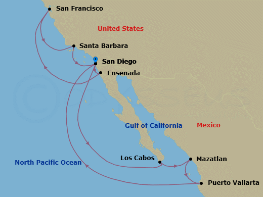 Itinerary map
