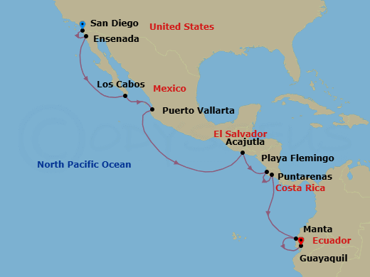 Itinerary map