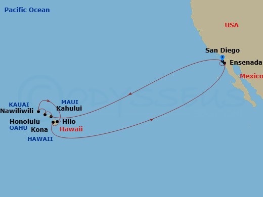 Itinerary map